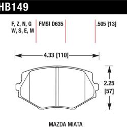 Hawk Performance HB149B.505