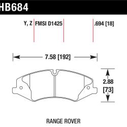 HAWK PERFORMANCE HB684Z694