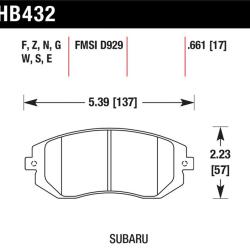 HAWK DTC-60 Brake Pad Sets Hawk Performance HB432G.661