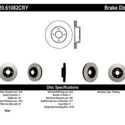Stoptech 120.61082CRY