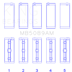 KING ENGINE BEARINGS MB5089AM
