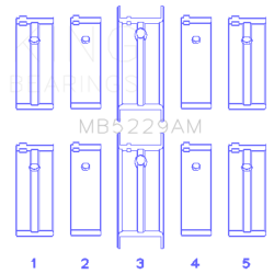 KING ENGINE BEARINGS MB5229AM025