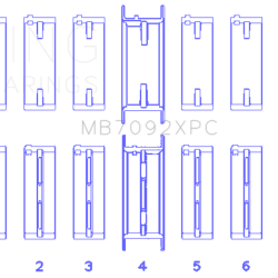 KING ENGINE BEARINGS MB7092XPC026