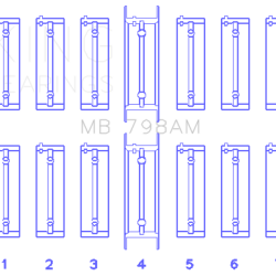 KING ENGINE BEARINGS MB798AM025