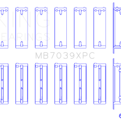KING ENGINE BEARINGS MB7039XPC026