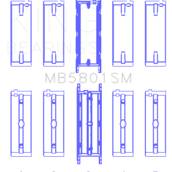 KING ENGINE BEARINGS MB5801SM