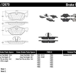 ST Sport Brake Pads Stoptech 309.12670