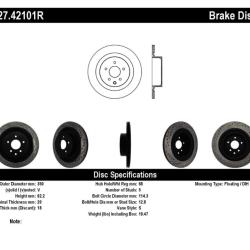 ST Slot & Drill Brake Rotors Stoptech 127.42101R