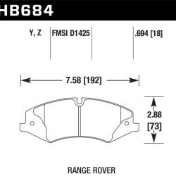 HAWK PERFORMANCE HB684Y694