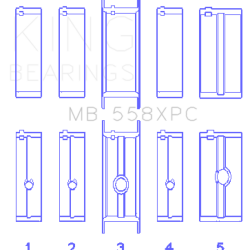 KING ENGINE BEARINGS MB558XPC