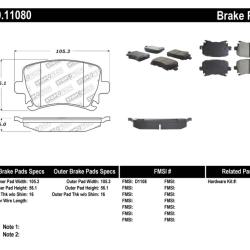 ST Sport Brake Pads Stoptech 309.11080