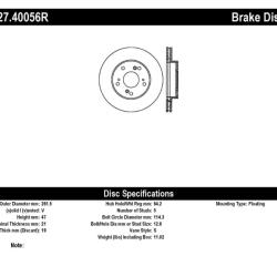 ST Slot & Drill Brake Rotors Stoptech 127.40056R