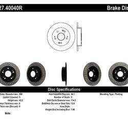 ST Slot & Drill Brake Rotors Stoptech 127.40040R