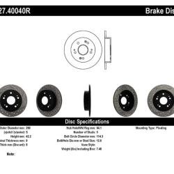 ST Slot & Drill Brake Rotors Stoptech 127.40040R