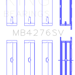 KING ENGINE BEARINGS MB4276SV