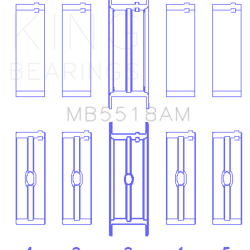 KING ENGINE BEARINGS MB5518AM010
