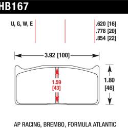 HAWK DTC-60 Brake Pad Sets Hawk Performance HB167G.778