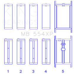 KING ENGINE BEARINGS MB554XP010
