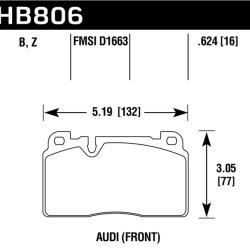 HAWK PERFORMANCE HB806B624