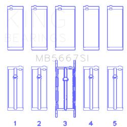 KING ENGINE BEARINGS MB5667SI05