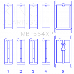 KING ENGINE BEARINGS MB554XP010