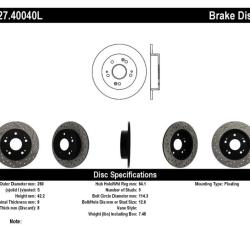 ST Slot & Drill Brake Rotors Stoptech 127.40040L