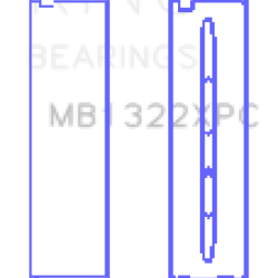 KING ENGINE BEARINGS MB1322XPC025