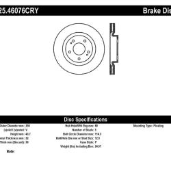STOPTECH 12546076CRY
