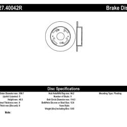 ST Slot & Drill Brake Rotors Stoptech 127.40042R
