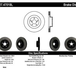 ST Slot & Drill Brake Rotors Stoptech 127.47018L
