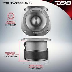 DSE Super Bullet Tweeters DS18 PRO-TW750C-8/SL