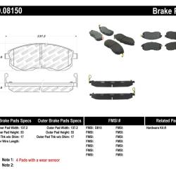 ST Sport Brake Pads Stoptech 309.08150
