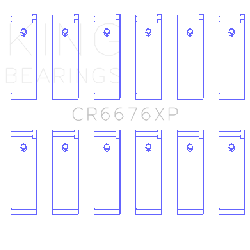 KING ENGINE BEARINGS CR6676XPSTDX
