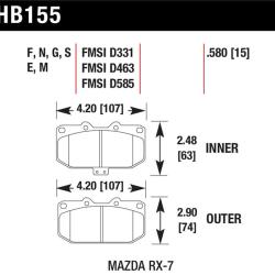 Hawk Performance HB155F.580