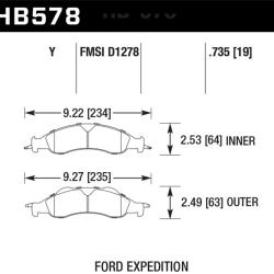 HAWK PERFORMANCE HB578Y735