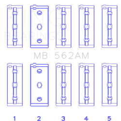 KING ENGINE BEARINGS MB562AM