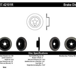 ST Slot & Drill Brake Rotors Stoptech 127.42101R