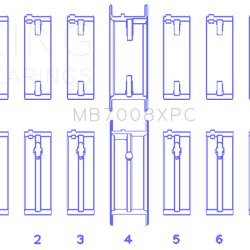 KING ENGINE BEARINGS MB7008XPC026