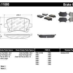 ST Sport Brake Pads Stoptech 309.11080