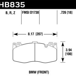 HAWK PERFORMANCE HB835Z726
