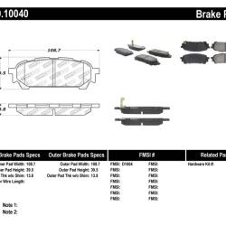 ST Sport Brake Pads Stoptech 309.10040