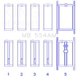 KING ENGINE BEARINGS MB554AM