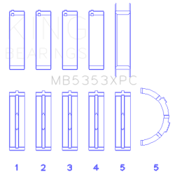 KING ENGINE BEARINGS MB5353XPC