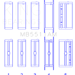 KING ENGINE BEARINGS MB5511AM