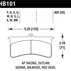 HAWK PERFORMANCE HB101G800