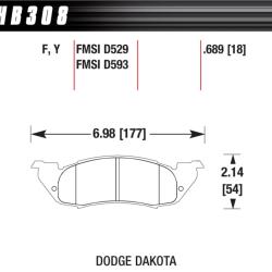 Hawk Performance HB308Y.689