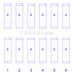 KING ENGINE BEARINGS CR6686AM025
