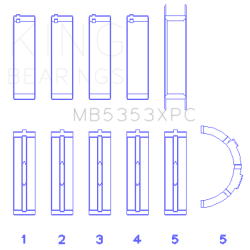 KING ENGINE BEARINGS MB5353XPCSTDX
