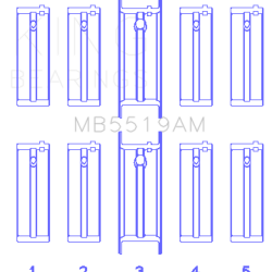 KING ENGINE BEARINGS MB5519AM