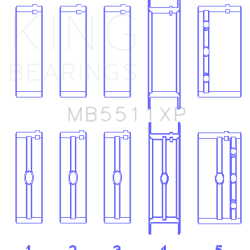 KING ENGINE BEARINGS MB5511XPSTDX